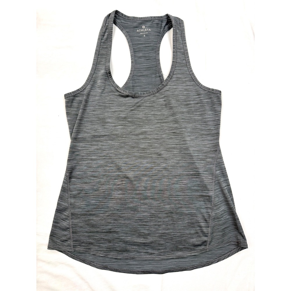 Athleta Racerback Workout Tank Top Gray Space Dye Athletic Activewear Small